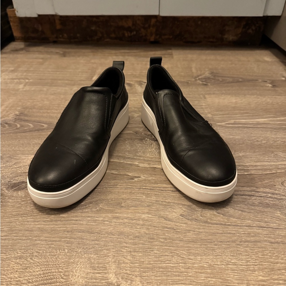 Toms Women's Black and White Slip-On Sneakers